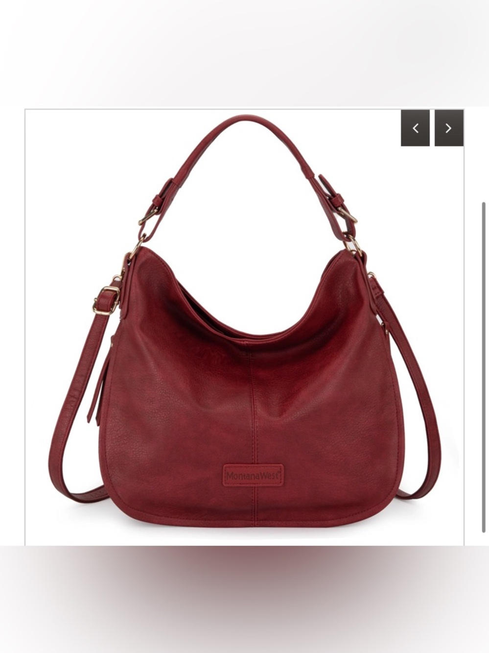MWW16-1022 Montana West Hobo/Crossbody Bag - Red